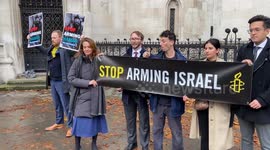 “Propaganda… disgusting!” Palestine supporters argue with pro-Israel counter-protesters outside the Royal Courts Of Justice