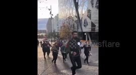 Norway: Runners for Palestine took off to the streets of Oslo while parading the Palestinian flag in solidarity
