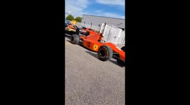 Driver uses real Ferarri F1 car to pull his jet ski
