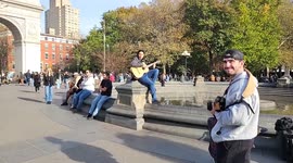Fall New York Weather in Washington Square