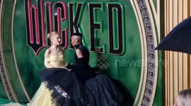 Fan excitement at Wicked film premiere in London as Ariana Grande arrives on the red carpet