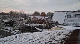 Rooftops in York covered in snow as Arctic blast grips the UK