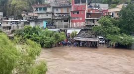 Tropical Storm Sara causes river to swell in Honduras