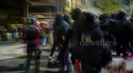 Violent clashes erupt between protesters, police, and journalists during rally in Georgia against 'falsified' election results