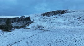 Stunning drone footage captures snow-dusted scenery in Northern Ireland