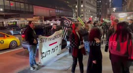 US: Pro-Palestine protest at Cipriani’s in New York