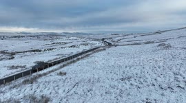 First Snow Of The Season In N. Ireland, November 19th 2024 - Aerial Clip 3