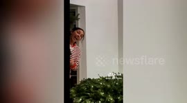 Woman shares budget hack for 'high-end' for Christmas look - using shower rod