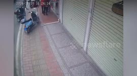 Hook horror as man picked up by rogue building truck arm