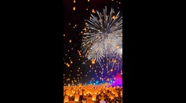 Lanterns illuminate Chiang Mai sky during Yi Peng Festival