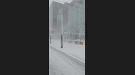 Snownado spotted in Regina Saskatchewan Snowstorm Today
