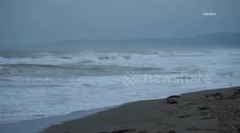 US, Los Angeles: Eureka Bomb Cyclone Hits Northern California Coast With Waves Wind And Rain