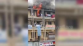 India: Ferocious blaze engulfs building in western India, calls for swift rescue