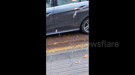 UK: First Snow Of Season Falls In London 2