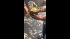 Food catches fire in traditional oven in Lima, Peru