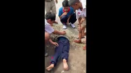 Schoolboy rescues puppy in drain