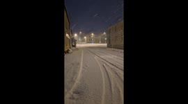 Residents from a village on Dartmoor woke up with heavy snowfall