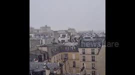 France: Paris Sees First Snowfall Of The Season 4