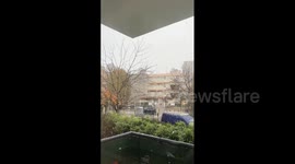 France: Paris Sees First Snowfall Of The Season 3