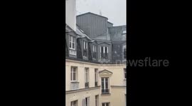 France: Paris Sees First Snowfall Of The Season 5