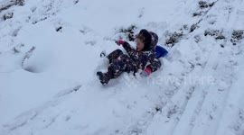 Snow falls in Cornwall seeing schools shut and weather warnings issued