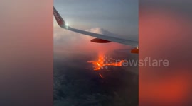EasyJet passengers get spectacular view of fiery jaws of Iceland volcano