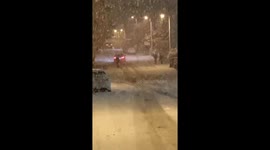 Heavy snowfall hits Castlebar, Co. Mayo, Ireland