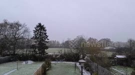 York is being battered by the snow storm North Yorkshire England