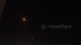 Iron Dome missiles intercept Hezbollah rockets from Lebanon, during Operation Iron Swords and Northern Arrows, thousands rockets were launched from Lebanon at Israel; Most of the rockets were intercepted