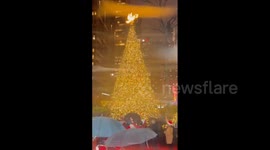 US: ‘All-American Christmas Tree’ Lighting Ceremony At NYC FOX Square
