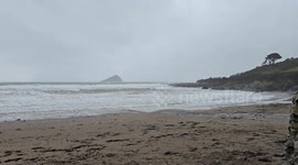 Storm Bert Wembury Plymouth Devon uk