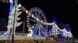 The winterfest christmas market and fair opened a day late due to storm bert