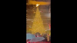 Fox News christmas tree Lighting event in Manhattan, USA