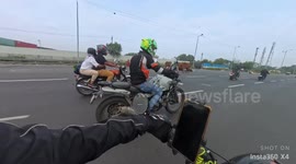 Royal Enfield Himalayan Rider Loses Control in Sudden Wobble Crash
