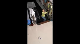 Chinese boy with Rare Condition Defies Odds to Climb Stairs