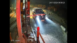 Speeding Truck Collides with Tractor at Morena Toll Plaza, Two Injured