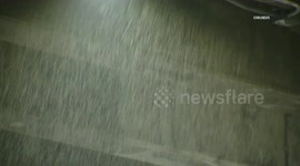 US, Los Angeles: Downtown Los Angeles Rain