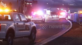US, Los Angeles: Victorville Fatal Head On Collision Shuts Down Interstate 15 North
