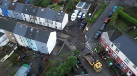 Families evacuated after devastating landslide hits Cwmtillery, South Wales