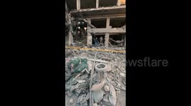 Lebanon: Building owners react to destruction after Israeli airstrike