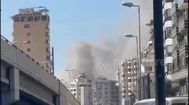 Lebanon: The first moments of an Israeli attack in Berr al-Abed area in the southern suburbs of Beirut