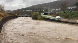 Storm Bert brings chaos: River Taff bursts banks in Pontypridd, communities on alert