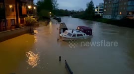 UK: Storm Bert Floods River Nene In Northampton