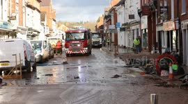 Clean-up operation begins in Tenbury Wells after Storm Bert flooding