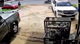 Huge python curled up in car engine surprises driver when he lifts bonnet