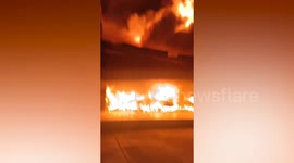 Fire engulfs fan manufacturing factory on Bangkok outskirts