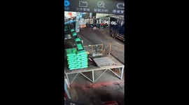 Factory worker’s tireless effort captured on surveillance footage