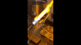 Christmas tree crafted from glassblowing techniques