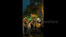France: Activists mobilized at Place de la Bastille in Paris to show solidarity with Palestine