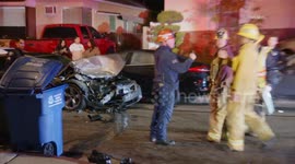 US, Los Angeles: Montebello Major Multi Vehicle Crash